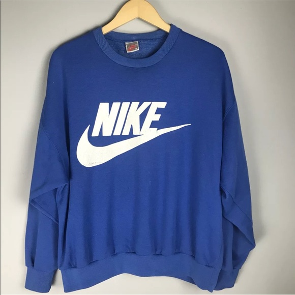 Vintage Nike Silver Label Spellout Swoosh Blue
